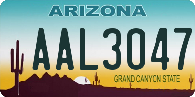 AZ license plate AAL3047