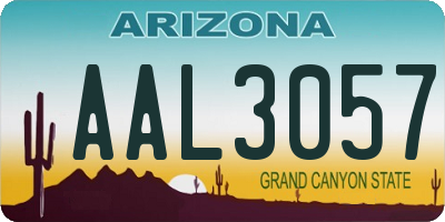 AZ license plate AAL3057