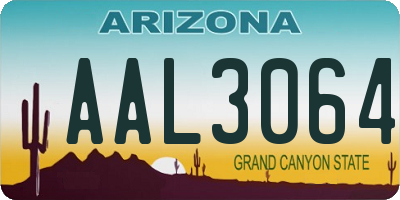 AZ license plate AAL3064