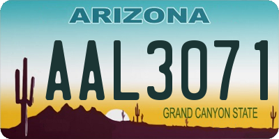 AZ license plate AAL3071