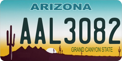 AZ license plate AAL3082