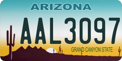 AZ license plate AAL3097