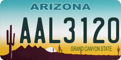 AZ license plate AAL3120