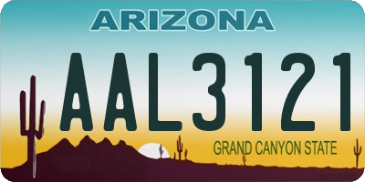 AZ license plate AAL3121