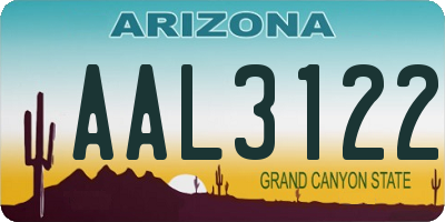 AZ license plate AAL3122