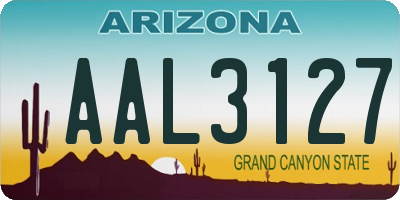 AZ license plate AAL3127