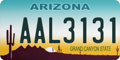 AZ license plate AAL3131