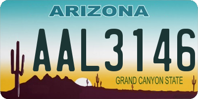 AZ license plate AAL3146