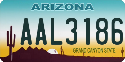 AZ license plate AAL3186