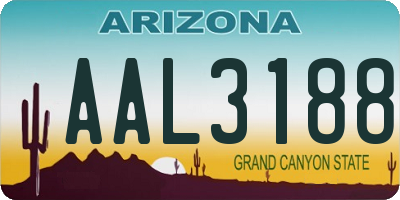 AZ license plate AAL3188