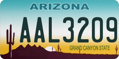 AZ license plate AAL3209