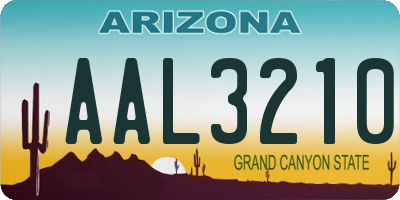 AZ license plate AAL3210