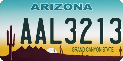 AZ license plate AAL3213