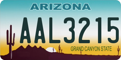 AZ license plate AAL3215