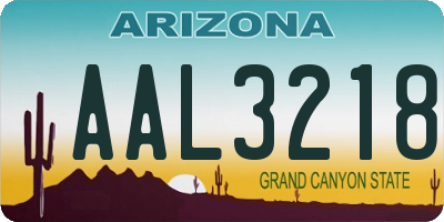 AZ license plate AAL3218