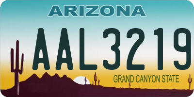 AZ license plate AAL3219