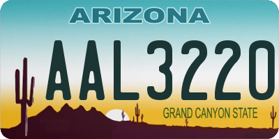 AZ license plate AAL3220