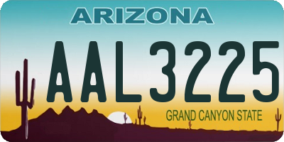 AZ license plate AAL3225