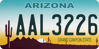 AZ license plate AAL3226