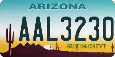 AZ license plate AAL3230