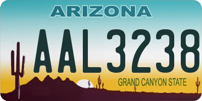 AZ license plate AAL3238