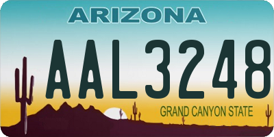 AZ license plate AAL3248