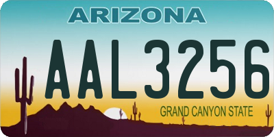 AZ license plate AAL3256