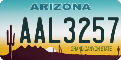 AZ license plate AAL3257