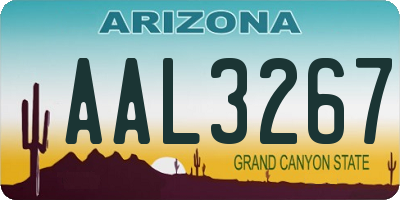 AZ license plate AAL3267