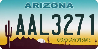 AZ license plate AAL3271