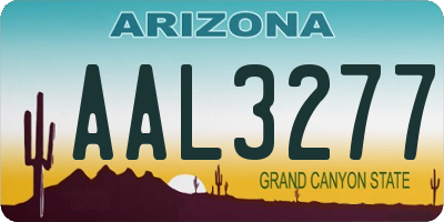 AZ license plate AAL3277