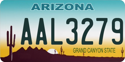 AZ license plate AAL3279