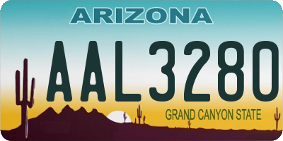 AZ license plate AAL3280