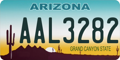 AZ license plate AAL3282