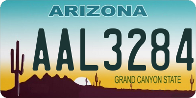 AZ license plate AAL3284