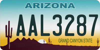 AZ license plate AAL3287