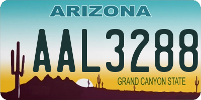 AZ license plate AAL3288