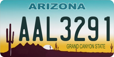 AZ license plate AAL3291