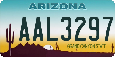 AZ license plate AAL3297