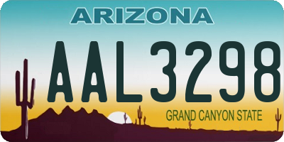 AZ license plate AAL3298