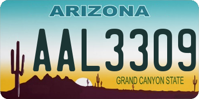 AZ license plate AAL3309