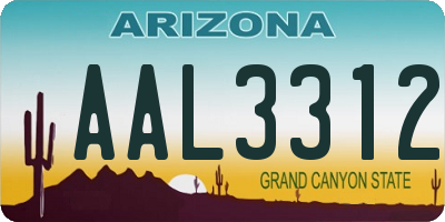 AZ license plate AAL3312