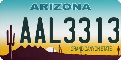 AZ license plate AAL3313