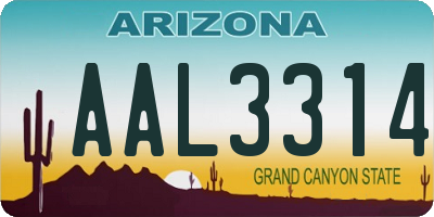 AZ license plate AAL3314