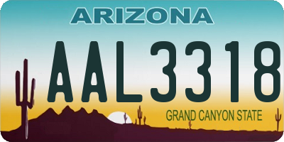 AZ license plate AAL3318