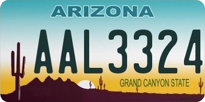 AZ license plate AAL3324