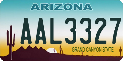 AZ license plate AAL3327