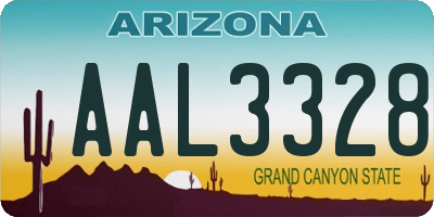 AZ license plate AAL3328