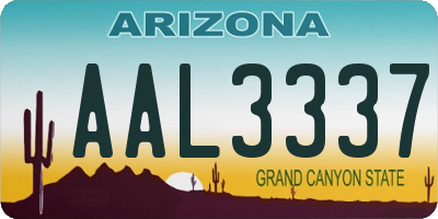 AZ license plate AAL3337