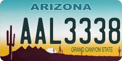 AZ license plate AAL3338